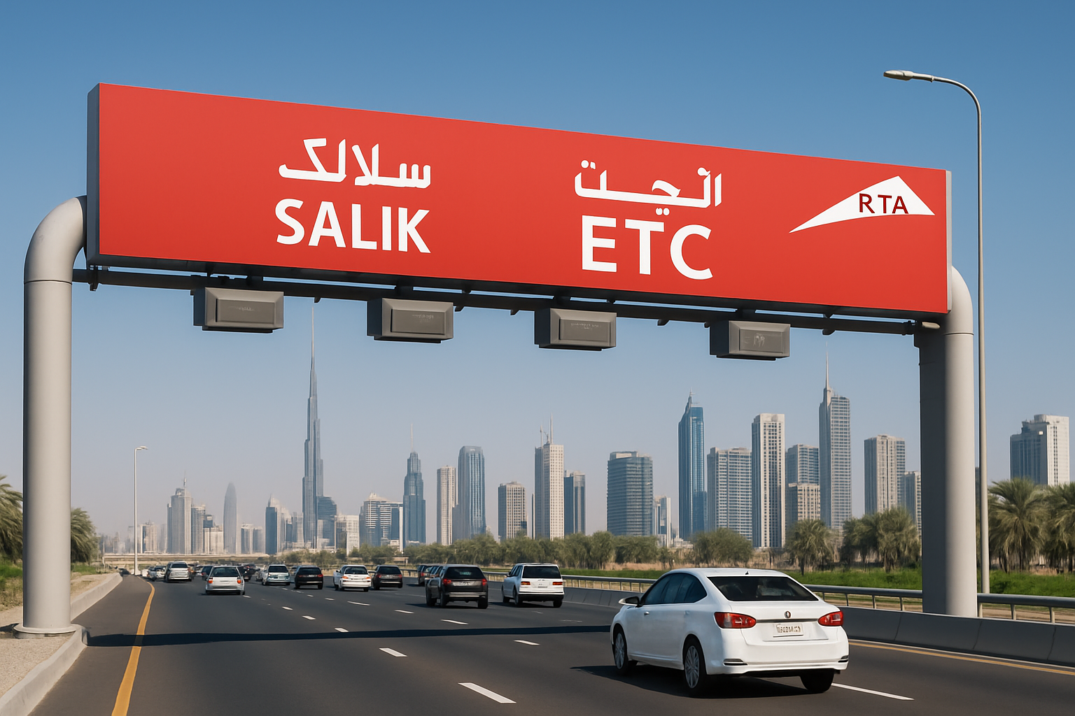 Electronic toll collection system on Dubai highway