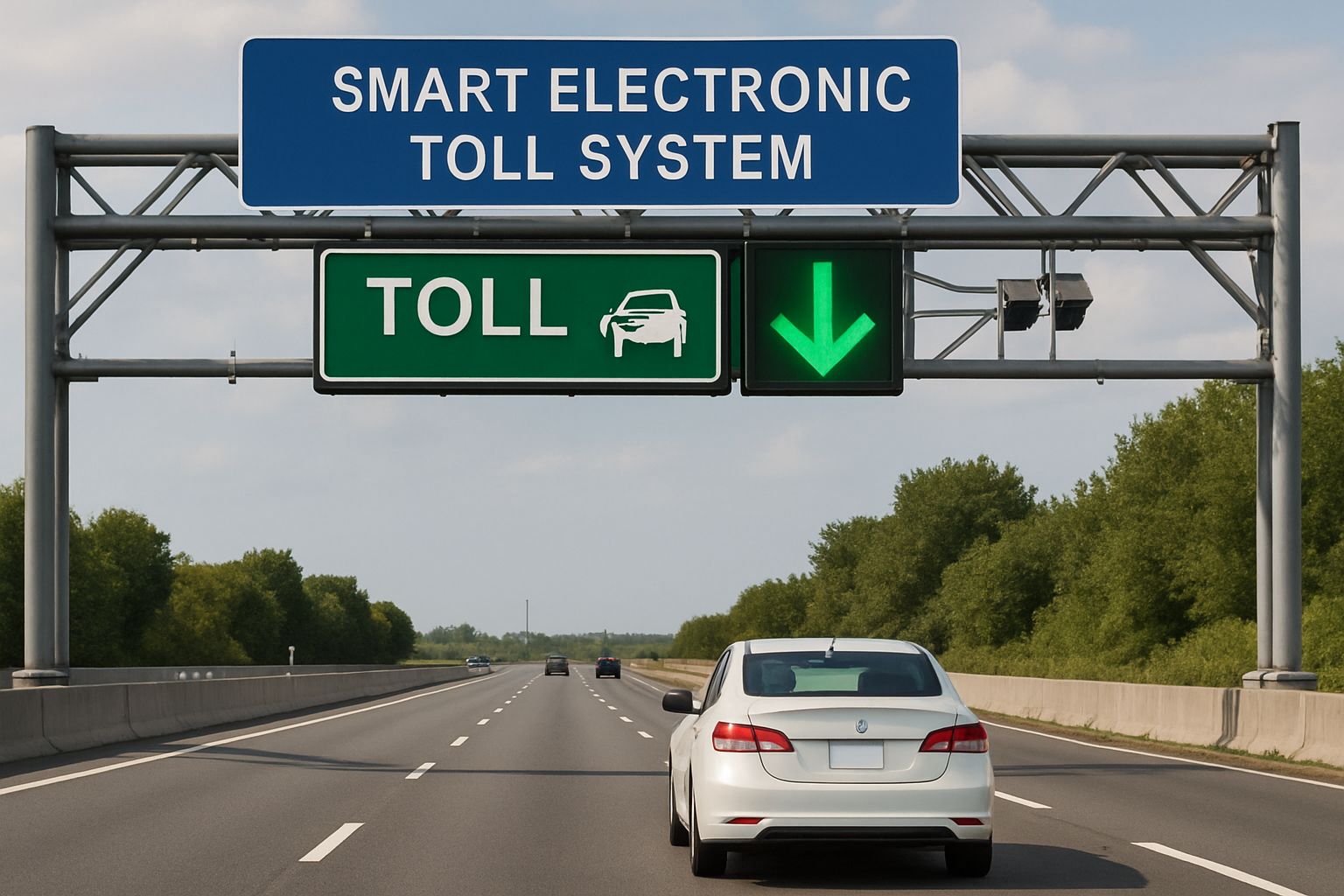 Smart electronic toll system in use